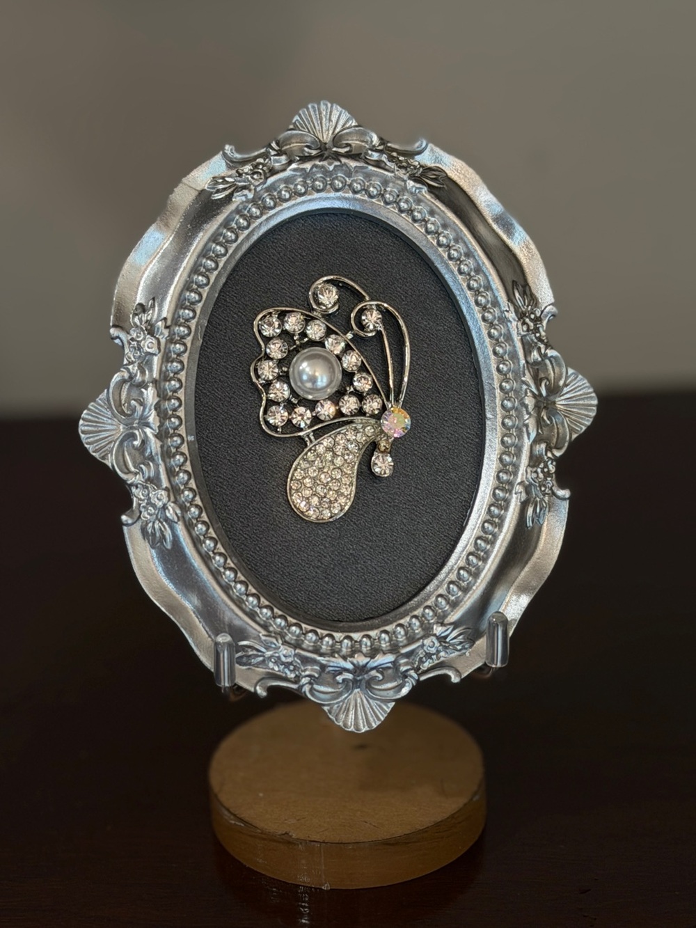 Framed Butterfly Tiny Art • Mixed Media Miniature Decor - Picture 2 of 6
